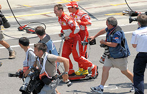 Michael Schumacher and Felipe Massa USA GP